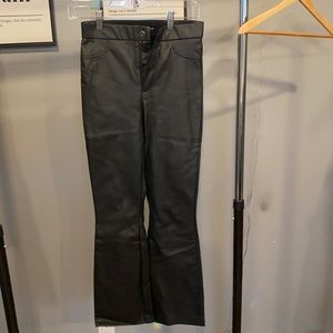 ZARA. Cropped flare leather pants. NEVER WORN